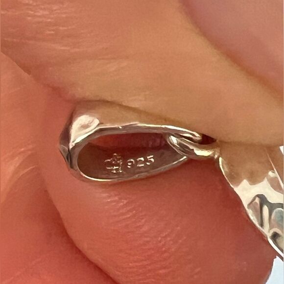 Grace and Heart Sterling Silver Dual Sided Circular Pendant - Picture 4 of 4